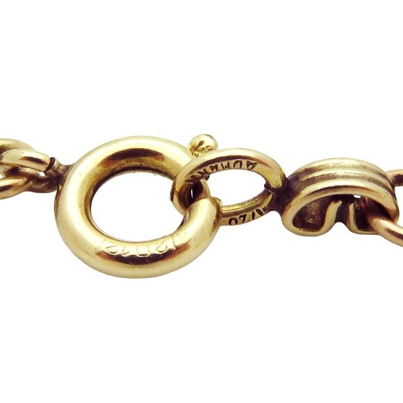 Vintage 12K Gold Filled Aumara Scarab Beetle Egyptian Revival Gemstone Bracelet - Picture 9 of 10